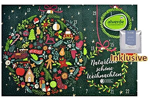 Alverde Naturkosmetik Adventskalender 2021 Frauen Beauty - Kosmetik Advent Kalender für Frau & Mädchen, Wert 90€, Pflege Weihnachtskalender