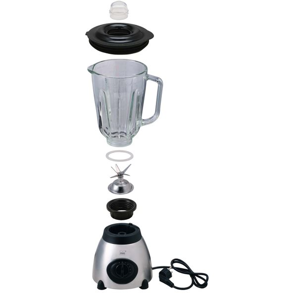 VitaSpeed Edelstahl Standmixer Smoothiemaker mit Glaskrug 1,5L - Mixer 500 Watt