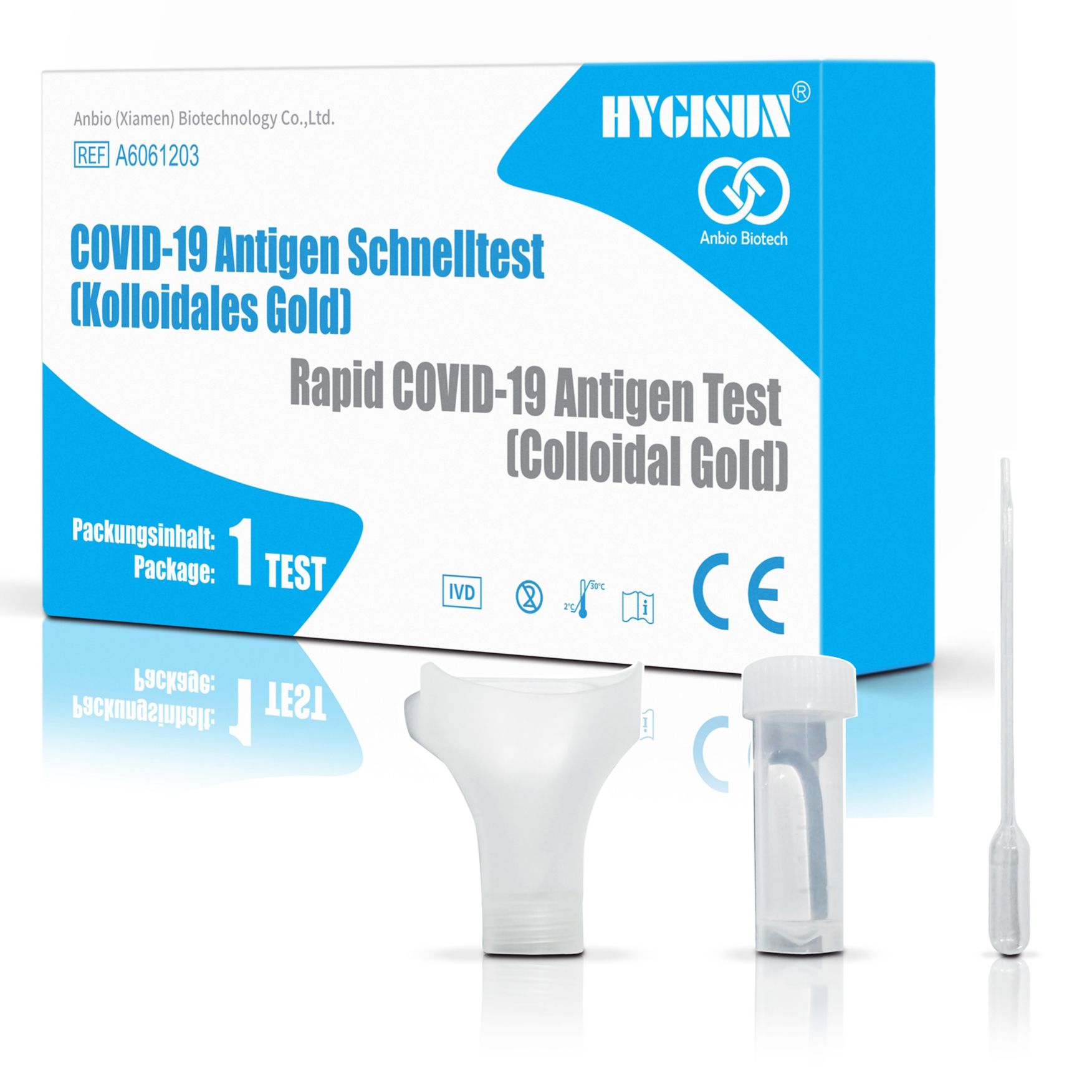 Hygisun Covid-19 Antigen Schnelltest Speicheltest Spucktest Selbsttest, 20er Pack