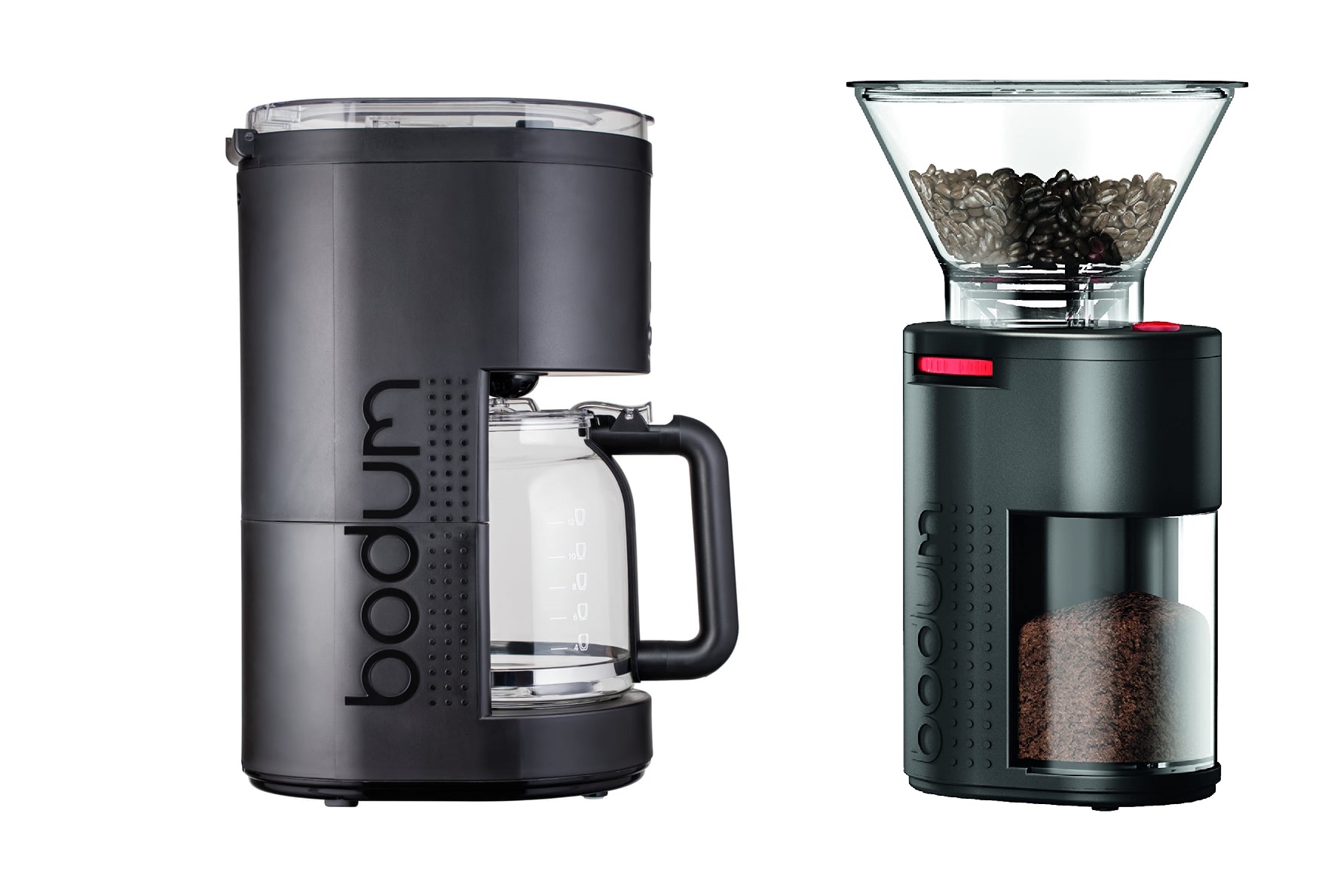 Bodum Bistro elektrische Kaffeemaschine + Kaffeemühle, schwarz - SET