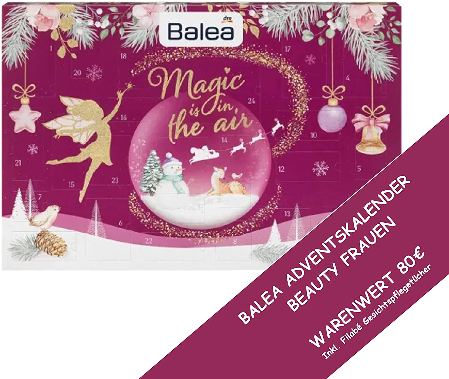 Balea Adventskalender 2021 Frauen Beauty - Kosmetik Advent Kalender für Frau & Mädchen, 24 Geschenke Wert 80€, Weihnachtskalender, Adventkalender